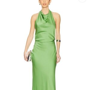 Chic Backless Green Dress